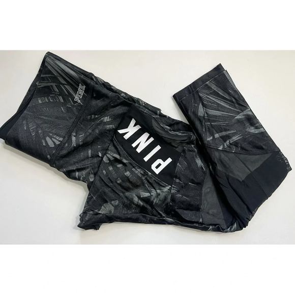 Victorias Secret Pink • Grey Black Mesh Ultimate Leggings - Picture 1 of 6